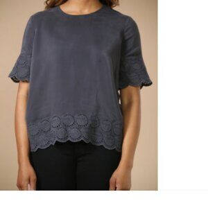 NEW WITH TAGS, MADEWELL 100% SILK, Moondial Blouse Top, Size Medium, M,, NWT